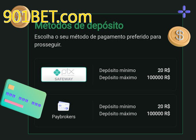 O cassino 901BET.combet oferece uma grande variedade de métodos de pagamento